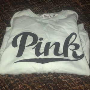 Sea green VS pink sweatshirt